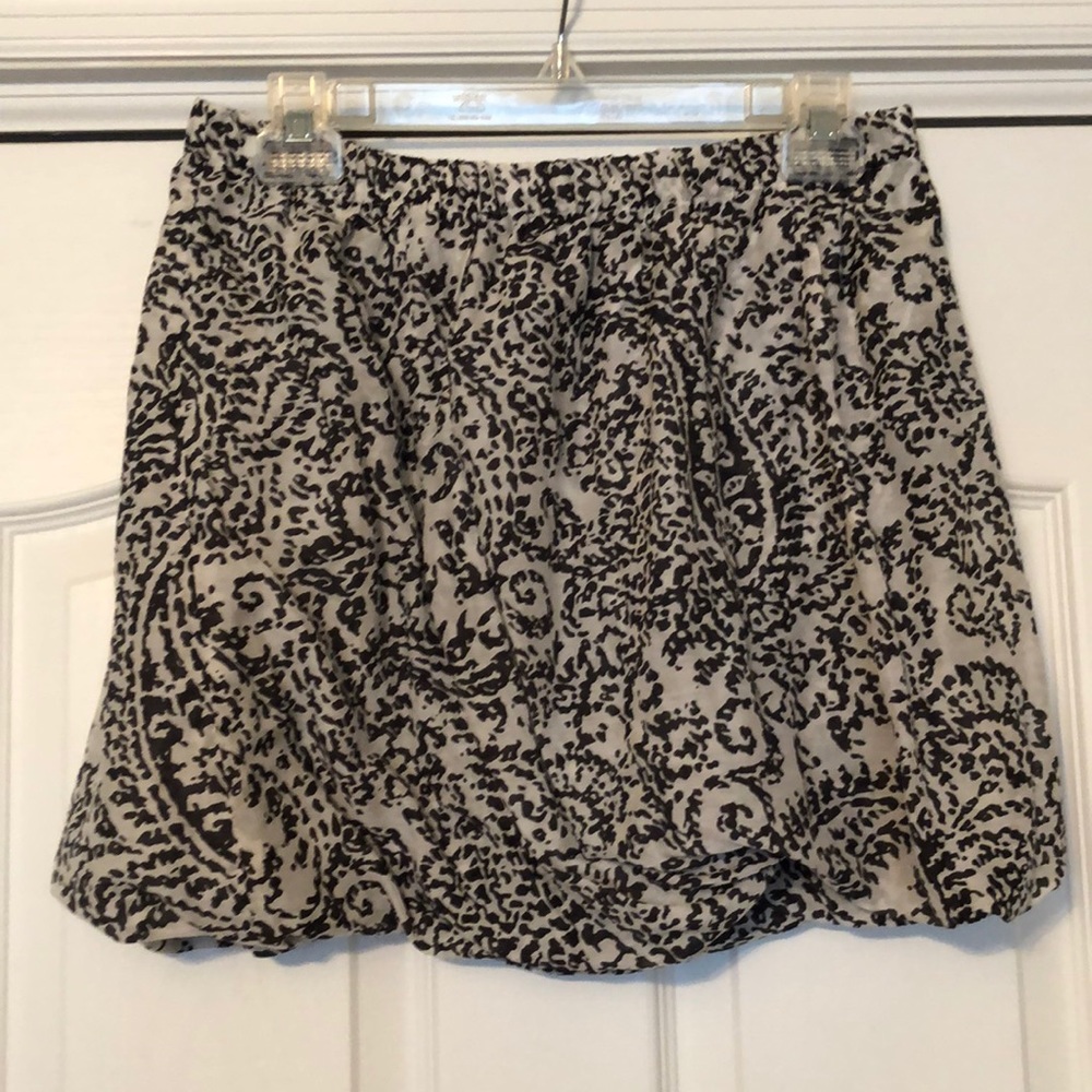 J crew cotton/silk paisley print skirt